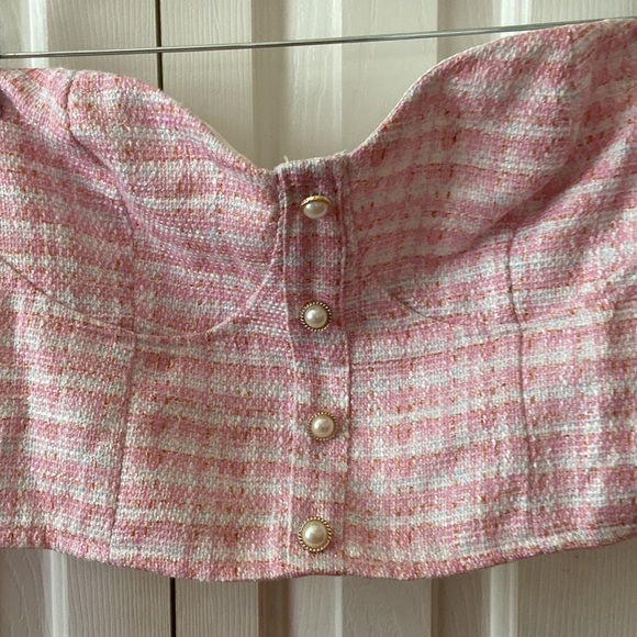 Cider NWOT Pink Tweed Plus Size Top - Picture 2 of 7